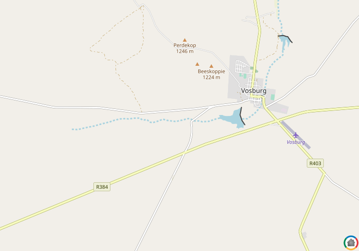 Map location of Vosburg